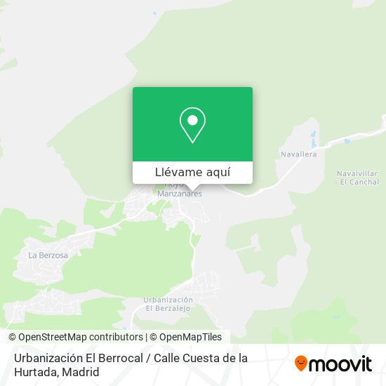 Mapa Urbanización El Berrocal / Calle Cuesta de la Hurtada