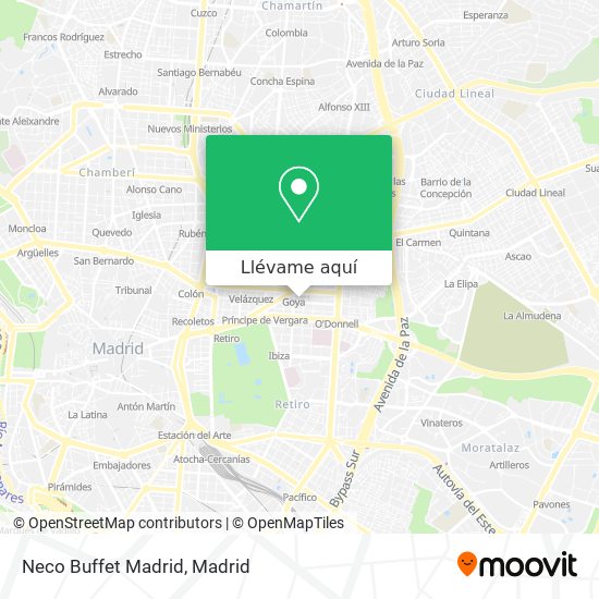 Mapa Neco Buffet Madrid