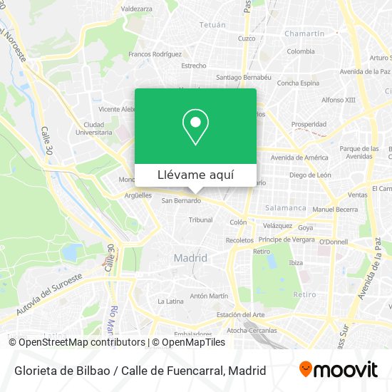 Mapa Glorieta de Bilbao / Calle de Fuencarral