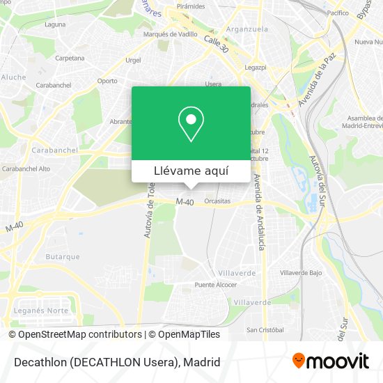 Mapa Decathlon (DECATHLON Usera)