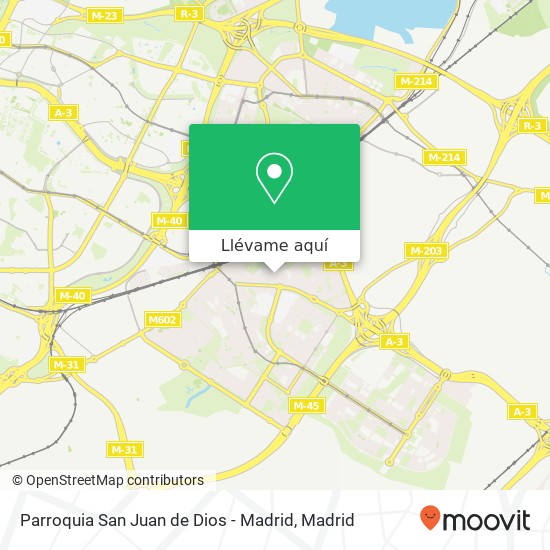 Mapa Parroquia San Juan de Dios - Madrid