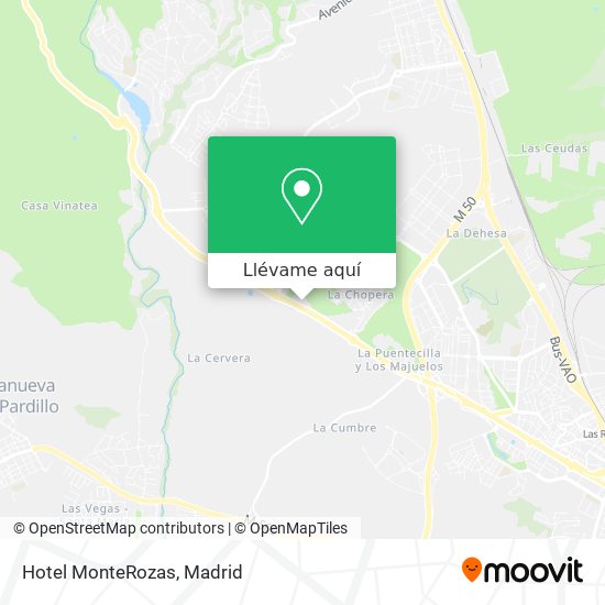 Mapa Hotel MonteRozas