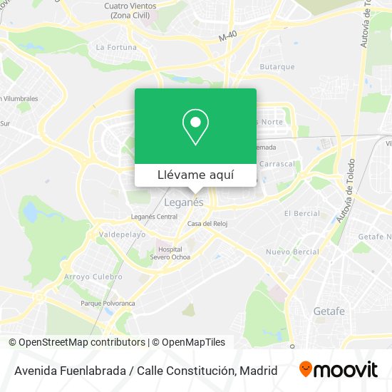 Mapa Avenida Fuenlabrada / Calle Constitución
