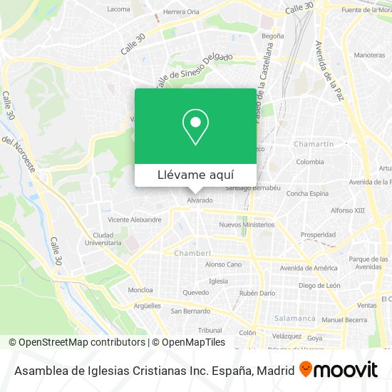 Mapa Asamblea de Iglesias Cristianas Inc. España