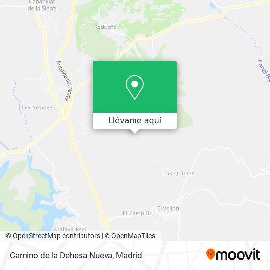 Mapa Camino de la Dehesa Nueva