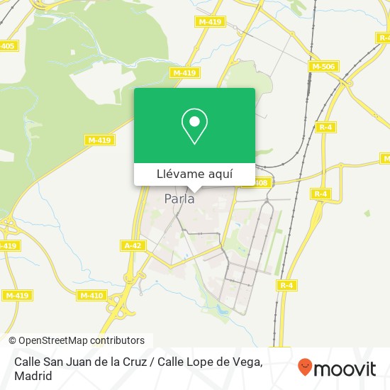 Mapa Calle San Juan de la Cruz / Calle Lope de Vega