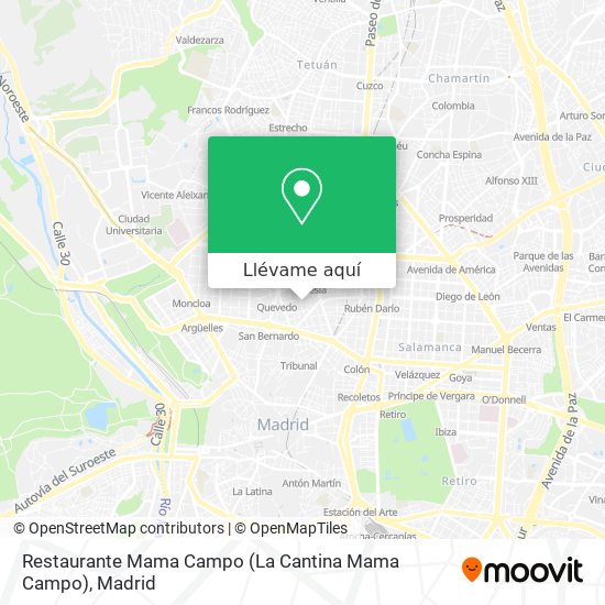 Mapa Restaurante Mama Campo (La Cantina Mama Campo)