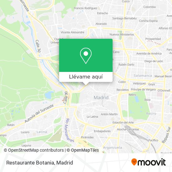 Mapa Restaurante Botania