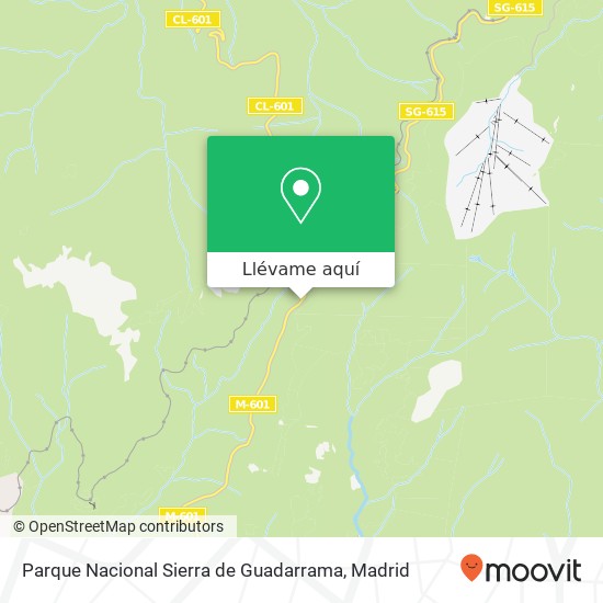 Mapa Parque Nacional Sierra de Guadarrama