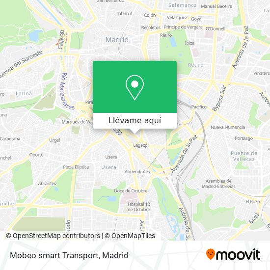 Mapa Mobeo smart Transport