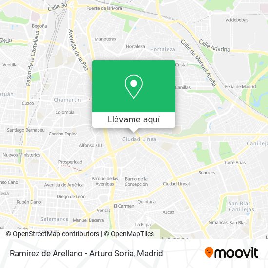 Mapa Ramirez de Arellano - Arturo Soria