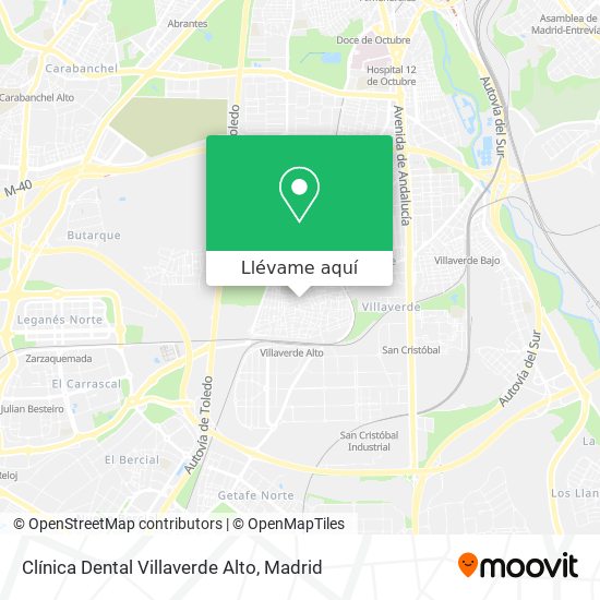 Mapa Clínica Dental Villaverde Alto