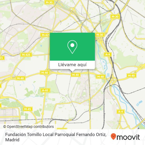 Mapa Fundación Tomillo Local Parroquial Fernando Ortiz
