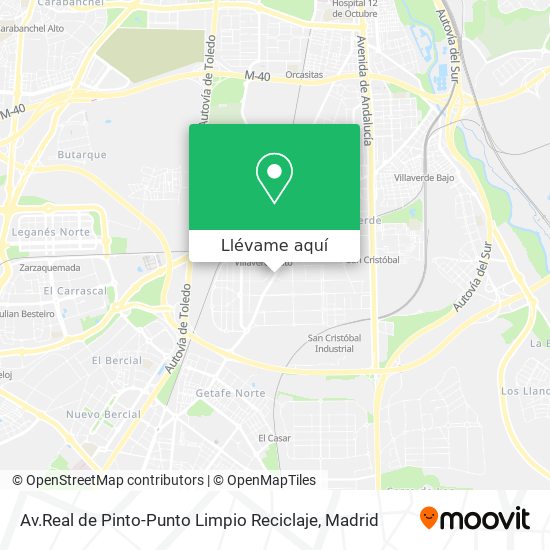 Mapa Av.Real de Pinto-Punto Limpio Reciclaje
