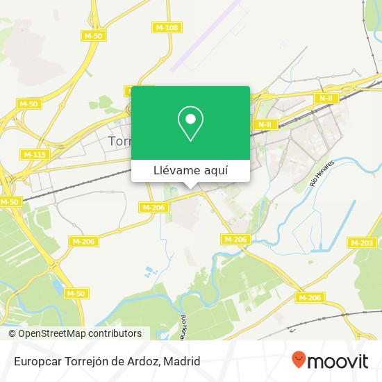 Mapa Europcar Torrejón de Ardoz