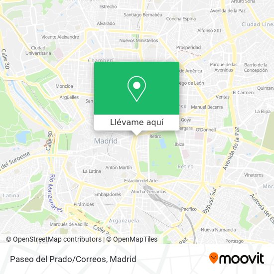 Mapa Paseo del Prado/Correos