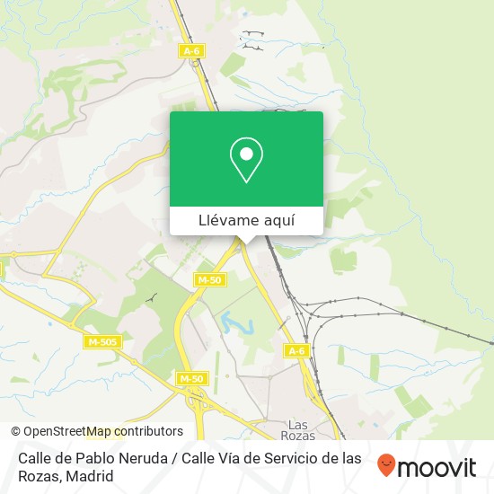 Mapa Calle de Pablo Neruda / Calle Vía de Servicio de las Rozas