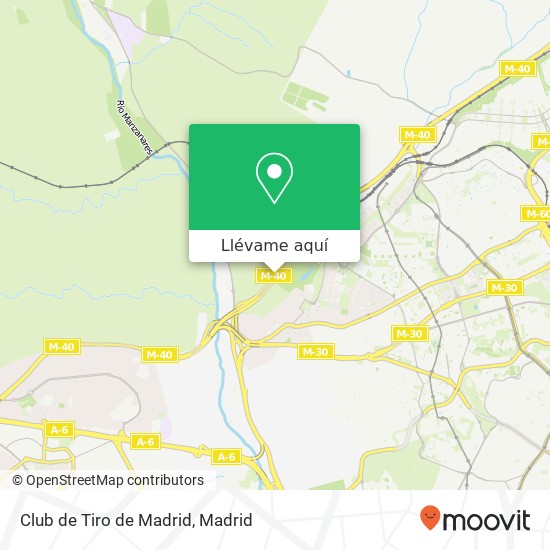 Mapa Club de Tiro de Madrid