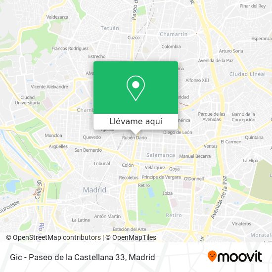 Mapa Gic - Paseo de la Castellana 33