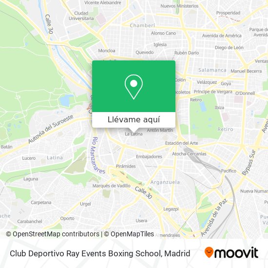 Mapa Club Deportivo Ray Events Boxing School