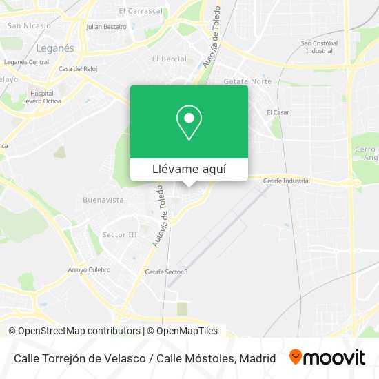 Mapa Calle Torrejón de Velasco / Calle Móstoles