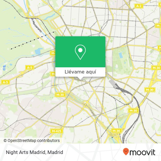 Mapa Night Arts Madrid