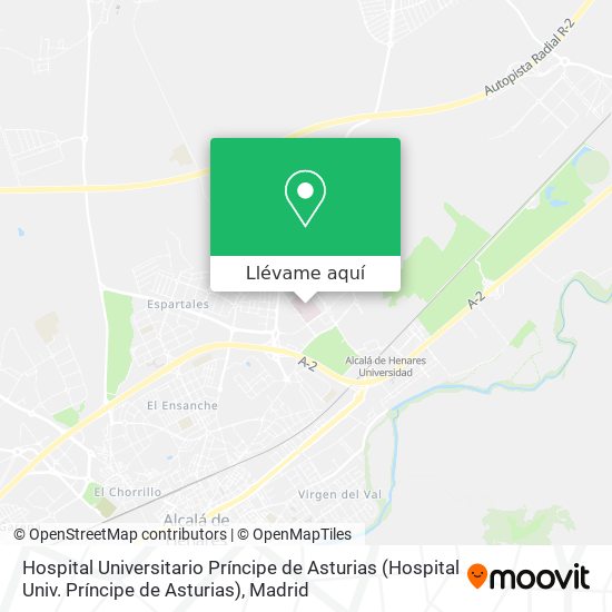 Mapa Hospital Universitario Príncipe de Asturias