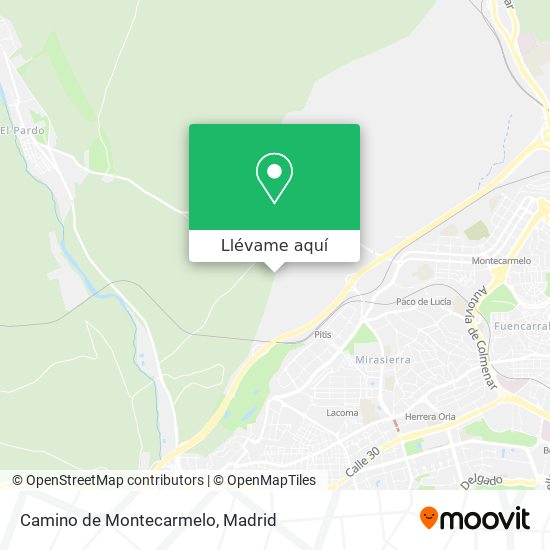 Mapa Camino de Montecarmelo