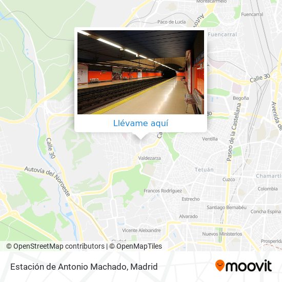 Mapa Estación de Antonio Machado