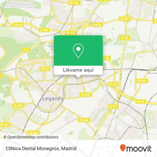 Mapa ClíNica Dental Monegros