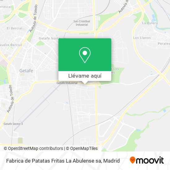 Mapa Fabrica de Patatas Fritas La Abulense sa