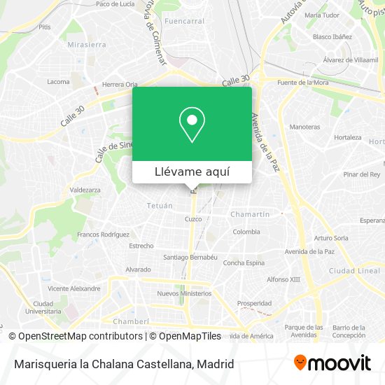 Mapa Marisqueria la Chalana Castellana