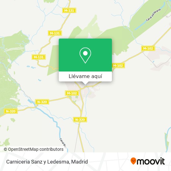 Mapa Carniceria Sanz y Ledesma