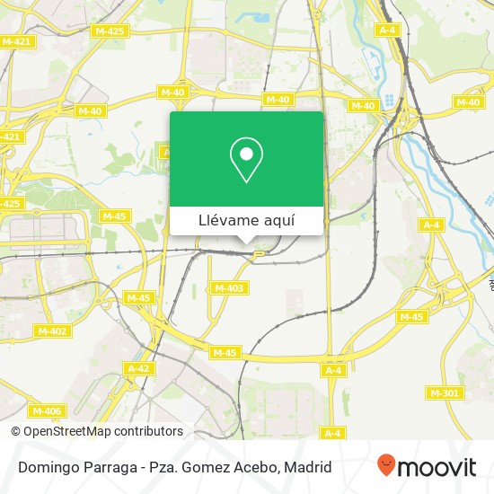 Mapa Domingo Parraga - Pza. Gomez Acebo