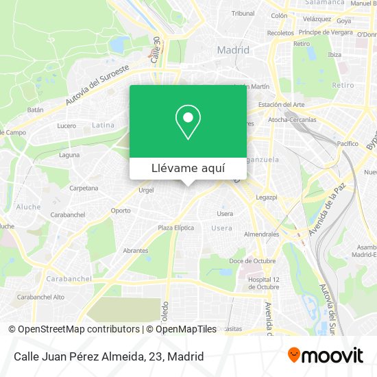 Mapa Calle Juan Pérez Almeida, 23
