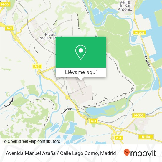 Mapa Avenida Manuel Azaña / Calle Lago Como