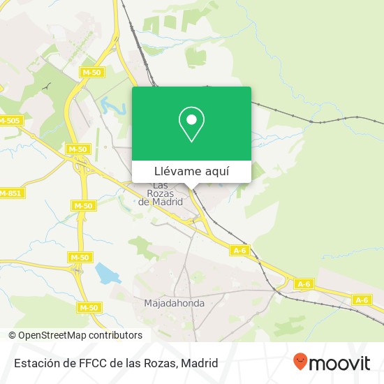 Mapa Estación de FFCC de las Rozas