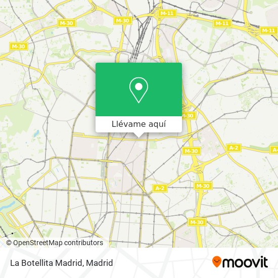 Mapa La Botellita Madrid