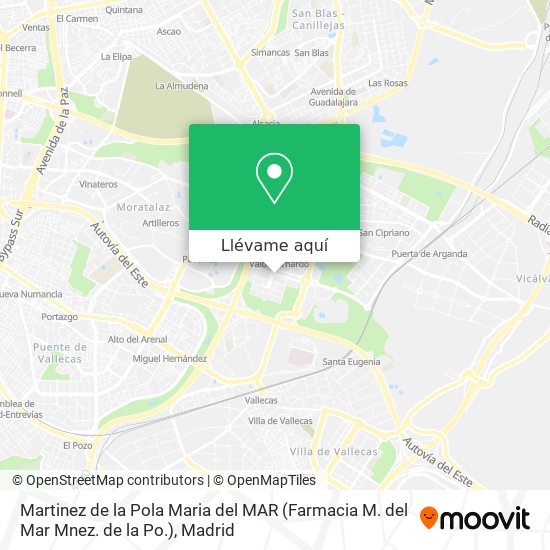 Mapa Martinez de la Pola Maria del MAR (Farmacia M. del Mar Mnez. de la Po.)