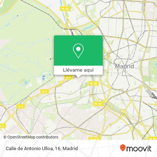 Mapa Calle de Antonio Ulloa, 16