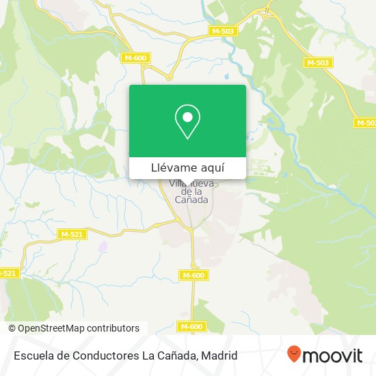 Mapa Escuela de Conductores La Cañada