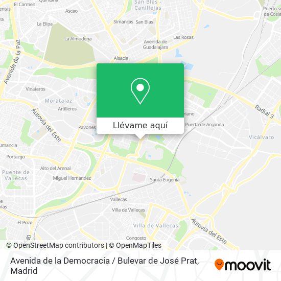 Mapa Avenida de la Democracia / Bulevar de José Prat