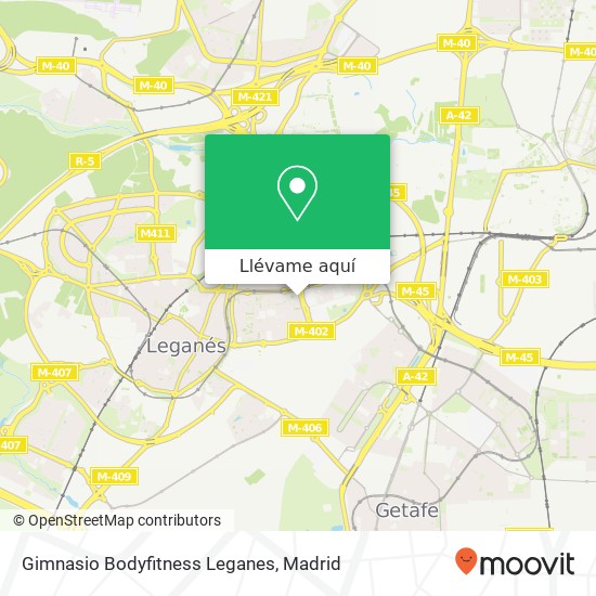 Mapa Gimnasio Bodyfitness Leganes