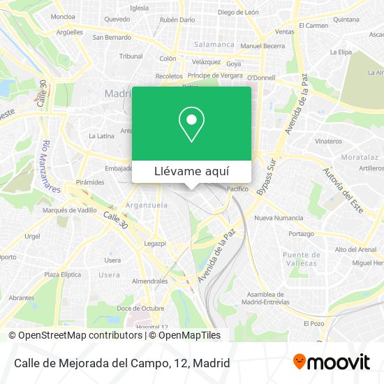 Mapa Calle de Mejorada del Campo, 12