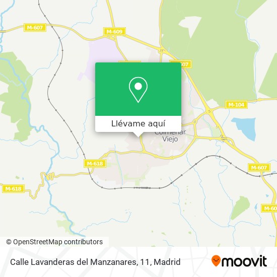 Mapa Calle Lavanderas del Manzanares, 11