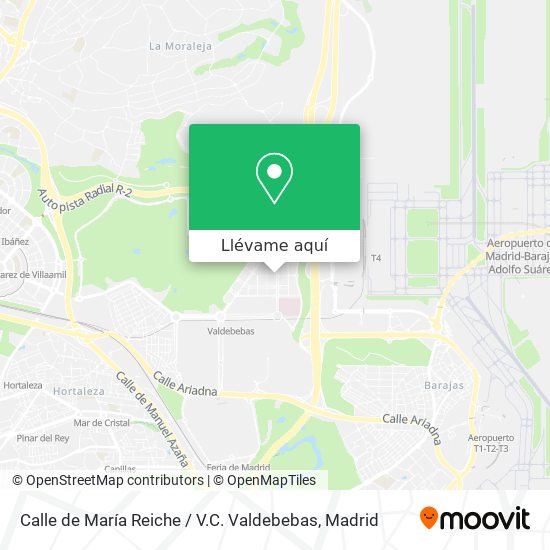 Mapa Calle de María Reiche / V.C. Valdebebas