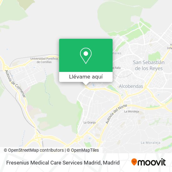 Mapa Fresenius Medical Care Services Madrid