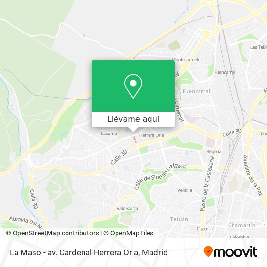Mapa La Maso - av. Cardenal Herrera Oria