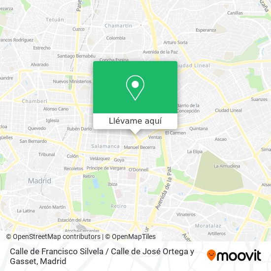 Mapa Calle de Francisco Silvela / Calle de José Ortega y Gasset
