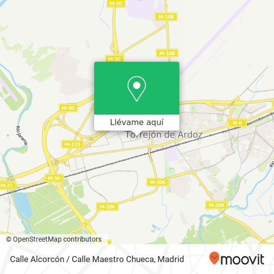 Mapa Calle Alcorcón / Calle Maestro Chueca